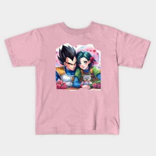 Vegeta & Bulma Valentine's Day Kids T-Shirt